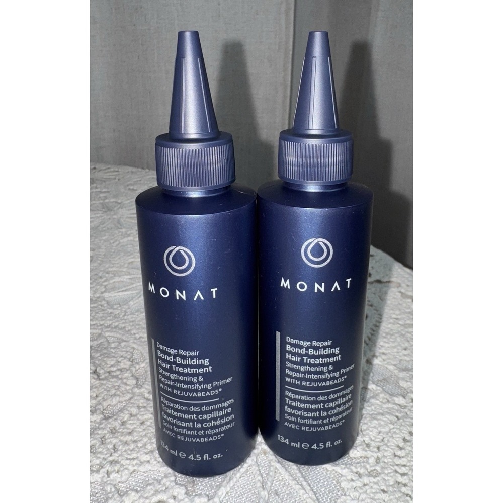 New Monat Damage Repair Bond Building Hair Treatment 4.5 oz. 2 Bottles LOT